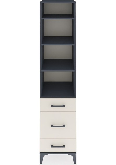 Hyperion Dolap 4 Raflı 3 Çekmeceli 44x44x195 Antrasit-aytaşı Antrasit