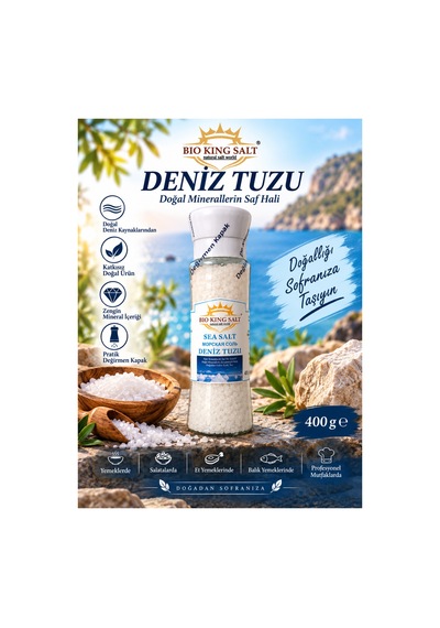 Deniz Tuzu Değirmen Kapak 400 Gr