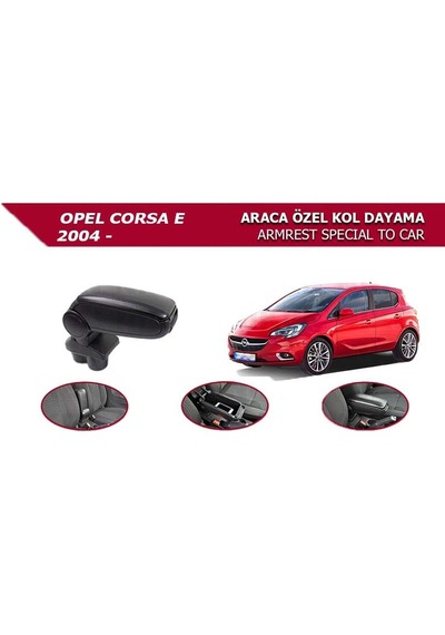 Opel Corsa E 2014 Araca Özel Kol Dayama Siyah Niken