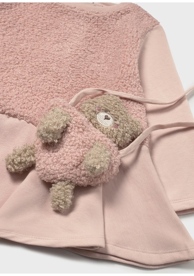 Mayoral Pembe Kız Bebek Çantalı Elbise Takım 2904