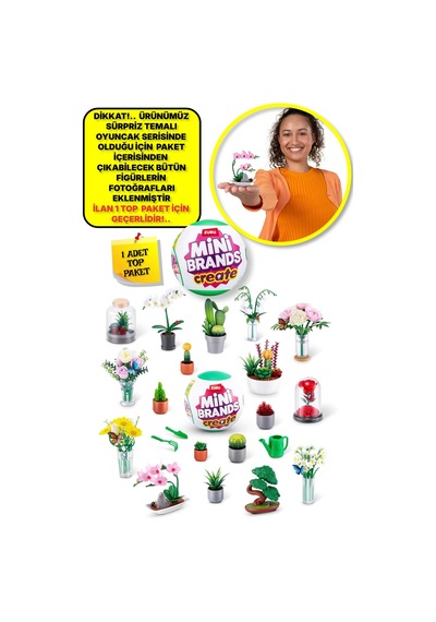 Mini Brands Mini Botanik Bahçe Fügürleri Sürpriz Top Paket - 1 Adet