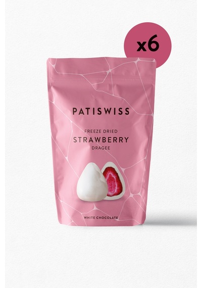 Patiswiss Beyaz Çikolatalı Çilek Draje 6 x 80 G