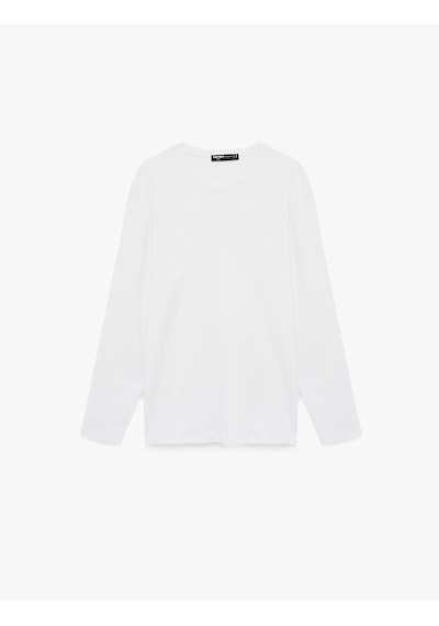 Koton Regular Fit Pamuklu Kısa Kollu Bisiklet Yaka Tişört Beyaz 6sam10386mk Beyaz