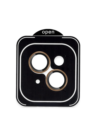 iPhone Uyumlu 13 Pvd Metal Kamera Lens - Gold Düz Renkli