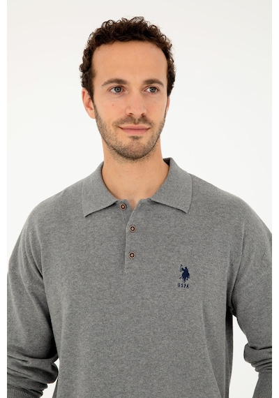 U.s. Polo Assn. Erkek Gri Melanj Kazak /triko 50293506-vr086 Gri Melanj