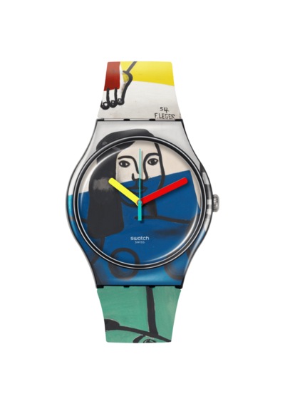 Swatch Suoz363 Leger's Two Women Holding Flowers Unisex Kol Saati