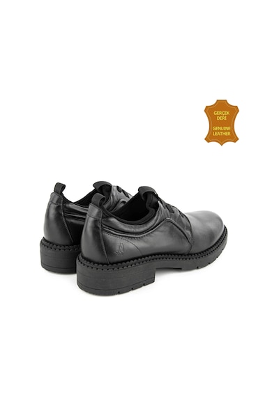 Hush Puppies Kabo 725810 Gerçek Deri, Anatomik, Erkek Ayakkabı Siyah Siyah