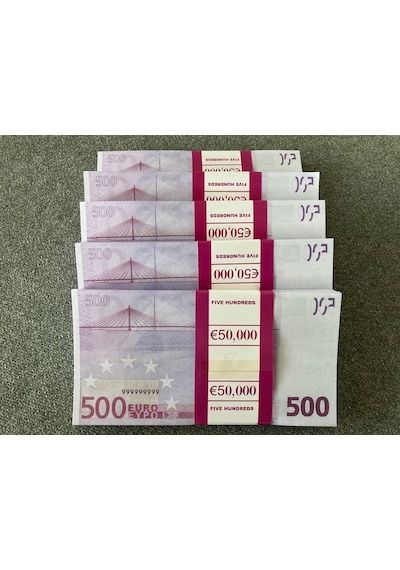 Aykar Yeni 5 Deste 500 Euro Geçersiz Eğlence Oyun Şaka Düğünde Para
