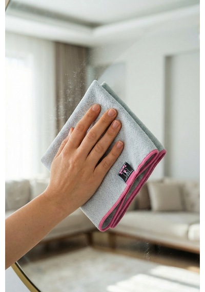 Twino 3'lü Mikrofiber Temizlik Bezi 40x40 Çok Amaçlı Mobilya Halı Koltuk Ovma Silme Toz Alma Bezi