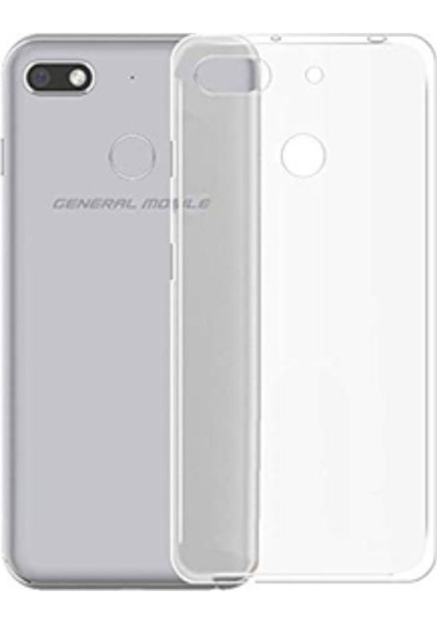 General Mobile GM 8 GO Uyumlu Şeffaf Silikon Kılıf - Kamera Korumalı Esnek Tam Koruma Kapak