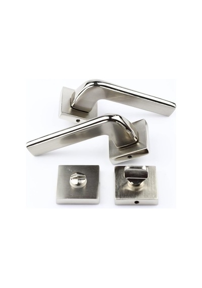 Ege Nikel Inox Kapı Kolu Kare Rozetli Wc Tk