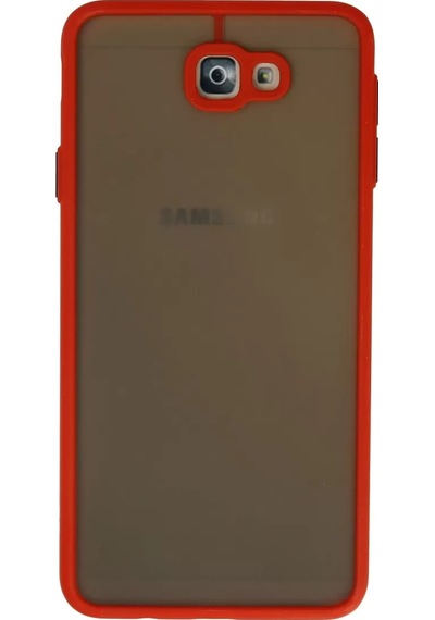 Newface Samsung Galaxy J7 Prime Kılıf Montreal Silikon Kapak - Kırmızı