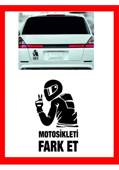 Motorsikleti Fark Et Sticker 15 9cm - Oto Sticker -araba Sticker -