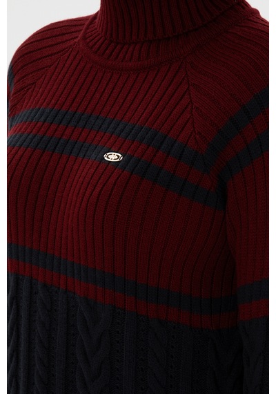 U.S. Polo Assn. Kadın Bordo Boğazlı Kazak 50293134-VR014
