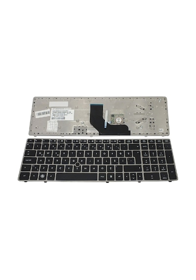 HP Uyumlu Elitebook 8560P 8570P Notebook Klavyesi (Siyah Tr) Gri Çerçeve - 551035424