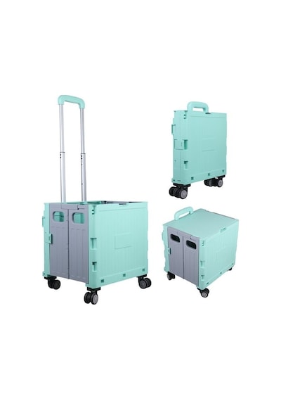 Sunup Sn-26966 Katlanabilir Market Pazar Kamp Tekerlekli Alışveriş Arabası 60kg Kapasiteli