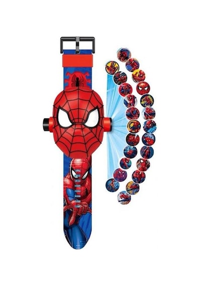 Spiderman Örümcek Adam Projeksiyonlu Saat 24 Farklı Karakteri