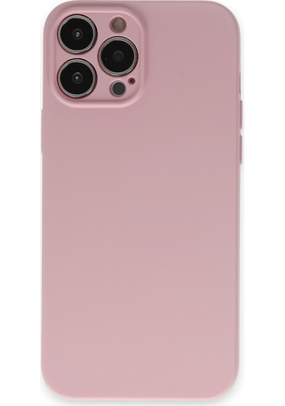 Apple Uyumlu   iPhone 13 Pro Kılıf Nano İçi Kadife Silikon - Pembe