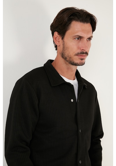 Buratti Fitilli Çıtçıtlı Relaxed Fit Erkek Gömlek 5905510 Siyah