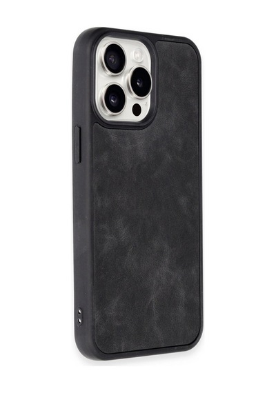 Apple iPhone Uyumlu 14 Pro Max Kılıf Aras Deri Kapak - Siyah İtdark3033