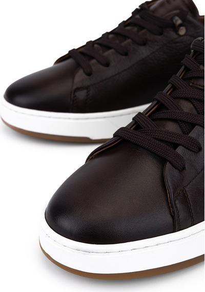 Tamer Tanca Erkek Hakiki Deri Kahverengi Sneakers & Spor Ayakkabı 1174 505 Erk Ayk Y26 Kahve