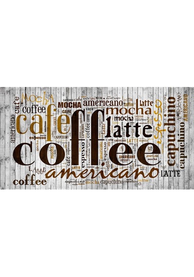 Ahşap Üzeri Coffee Yazılı Duvar Kağıdı