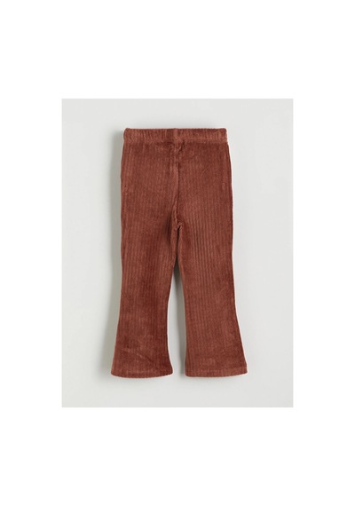 LC Waikiki Lcw Kids Beli Lastikli Kadife Kız Çocuk Tayt Brown