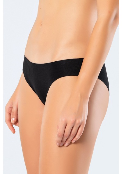 Türen 907 Kadın Lazer Kesim Pamuk Bikini Külot-siyah Siyah