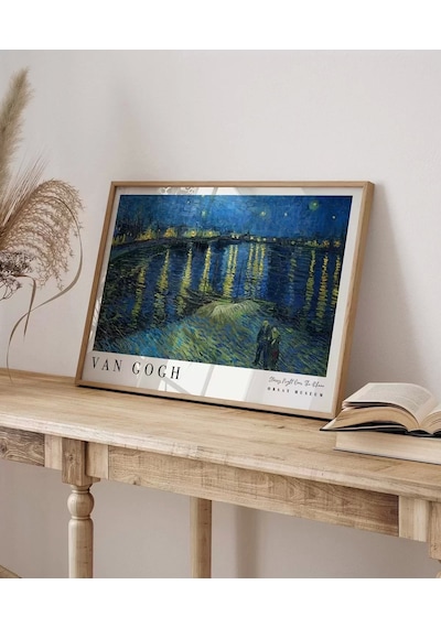 Çerçevesiz Poster Vincent Van Gogh Ren Nehri Nde Yıldızlı Bir Gece