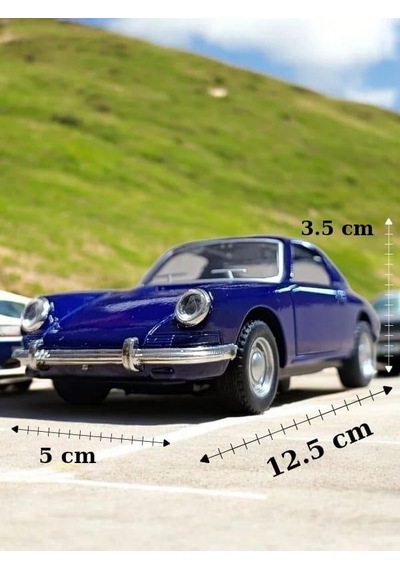 Nostaljik Klasik Metal Çek Bırak Araba Mavi Kapılar Açılır 1/36 Ölçek Mod:4 Diğer