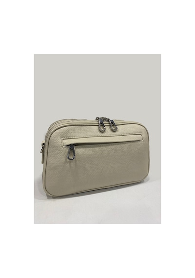 Genel Markalar Kadın İthal Premium Yumuşak Deri 5 Bölmeli Çapraz Omuz Çantası 25 X 19 X 9 Cm Taş
