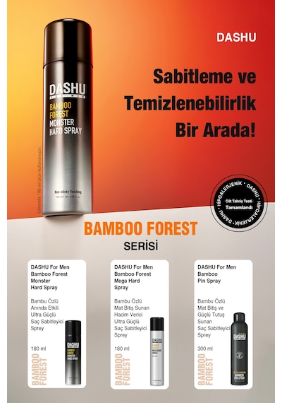 Anında Etkili Ultra Güçlü Saç Sabitleyici Sprey Dashu For Men Bamboo Forest Monster Hard Spray