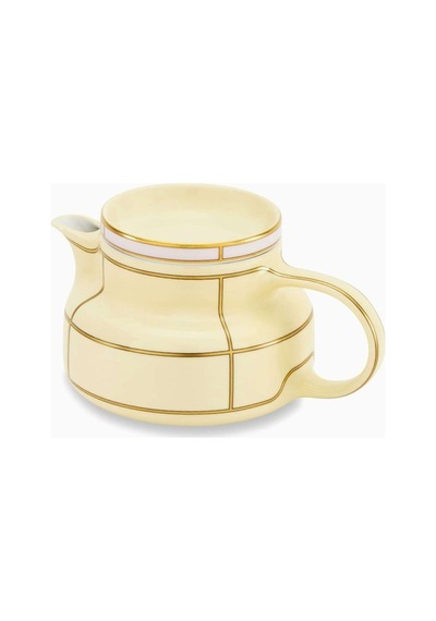 Ginori 1735 Retro Tarzda Colonna Çaydanlık Porselen 770ml Şık Altın Detaylı Çaydanlıklar 232 Çok Renkli