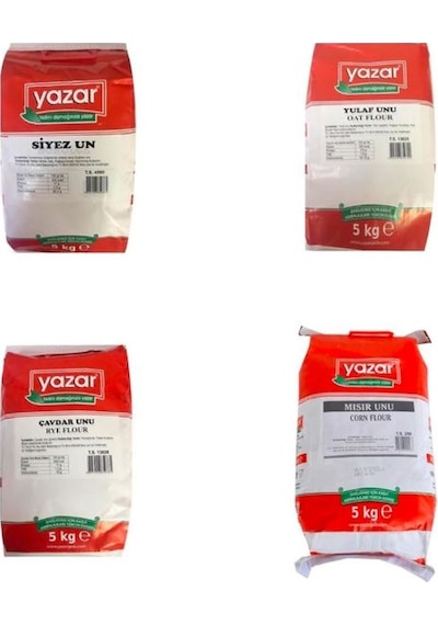 Yazar Siyez + Yulaf + Çavdar + Mısır Unu 4 x 5 KG