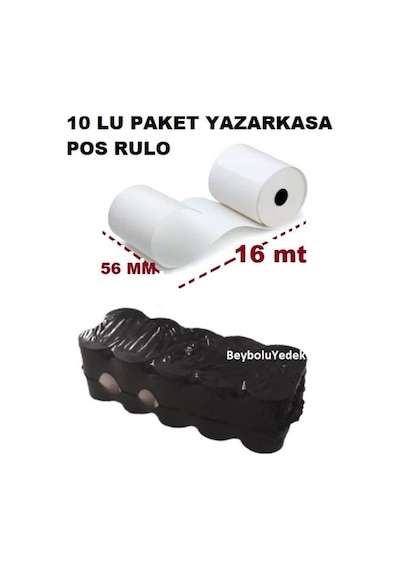 Yazar Kasa Pos Rulo , Yeni Nesil Yazarkasa Pos Rulosu 56 Mm X 16 M - 10 Lu