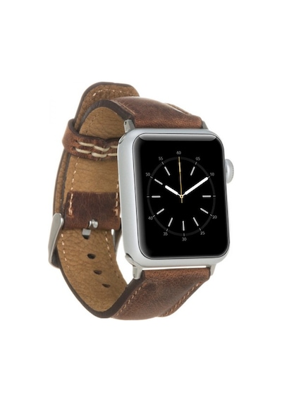 Apple Watch Uyumlu Deri Kordon 38-40-41mm G2 Kahverengi Diğer