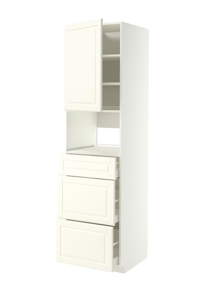Fırın-mikrodalga Fırın Boy Dolabı, Bodbyn Kırık Beyaz, 60x60x220 Cm, 1 Kapaklı Ve 3 Çekmeceli Fırın-mikrodalga Fırın Boy Dolabı, Bodbyn Kırık Beyaz, 60x60x220 Cm, 1 Kapaklı Ve 3 Çekmeceli