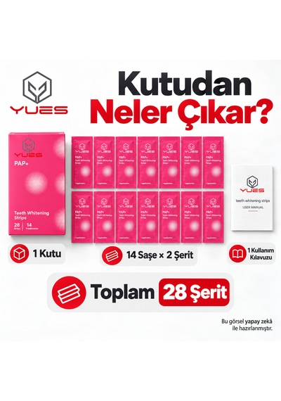 Yues Pap+ Diş Beyazlatma Bandı 28 Şerit 14 Uygulama