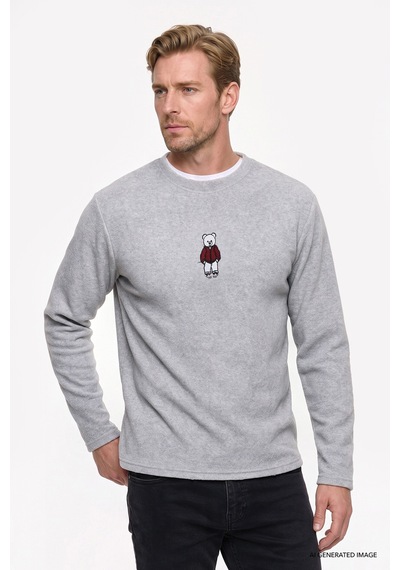 Ac&Co / Altınyıldız Classics Erkek Grı Melanj Anti-pilling Tüylenme Yapmayan Standart Fit Bisiklet Yaka Nakışlı Sweatshirt Polar Gri Melanj Ac&Co / Altınyıldız Classics Erkek Grı Melanj Anti-pilling Tüylenme Yapmayan Standart Fit Bisiklet Yaka Nakışlı Sweatshirt Polar Gri Melanj