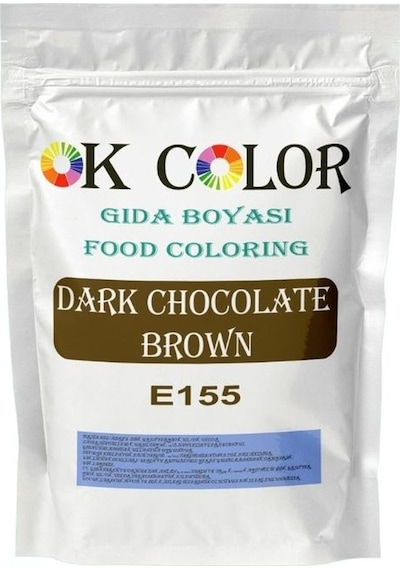 Ok Color Dark Chocolate Brown E155 Kahverengi Toz Gıda Boyası 100 G