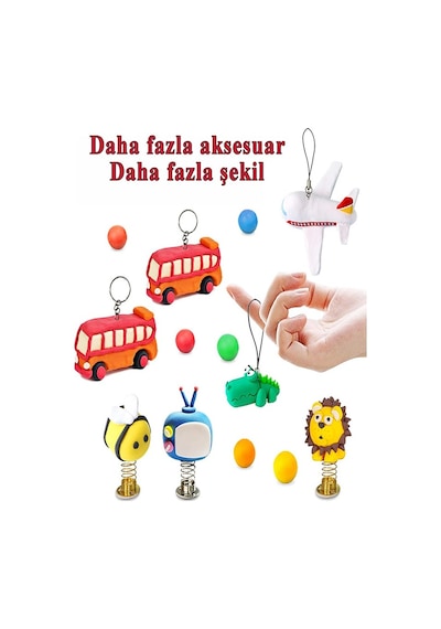 Zıplayan Oyun Hamuru 24 Lü 1 Paket Hava İle Kuruyan Modelleme Kili Yumuşak Köpük Kil Esnek Clay