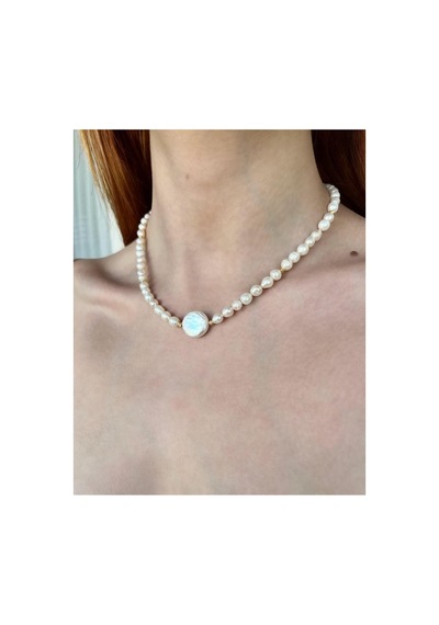 Pearl Whisper El Yapımı Gerçek İnci Kolye Beyaz Beyaz