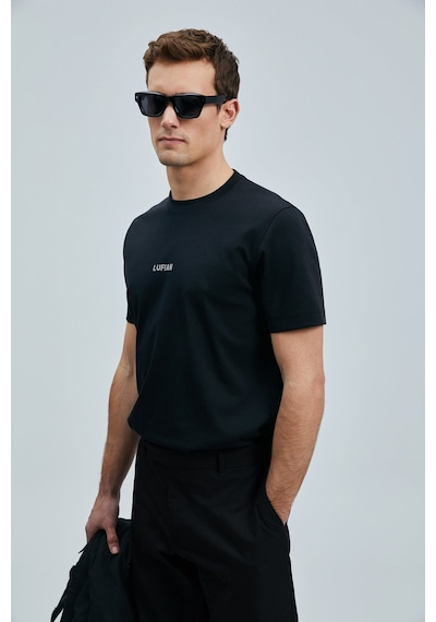 Lufian Erkek T Shirt 111020235 Siyah Siyah