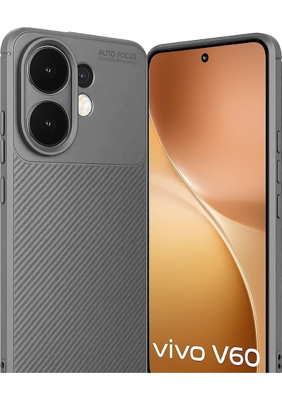 Cosmotex Newface Vivo V60 5g Auto Focus Karbon Kapak - Gri