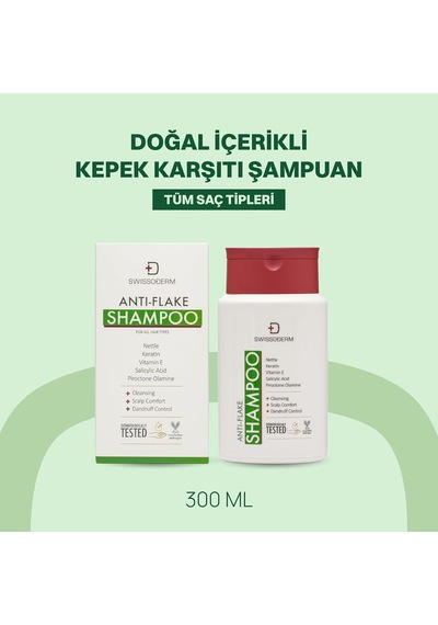 Kepek Ve Pullanma Karşıtı Şampuan 300ml Bitkisel, Salisilik Asitli, Vegan