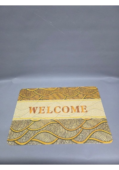 Hijyenik Kıvırcık Paspas 40x60 Cm - Islaklık Emici Kapı Önü Paspası Altın