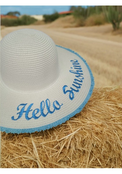 Shopiolog Kadın Hasır Plaj Şapkası Natural White Sute Bucket Hat Plaj Havuz Beyaz