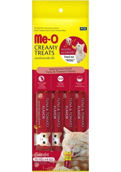 Me-O Creamy Ton Balıklı ve Domatesli Kedi Ödül Maması 4 x 15 G