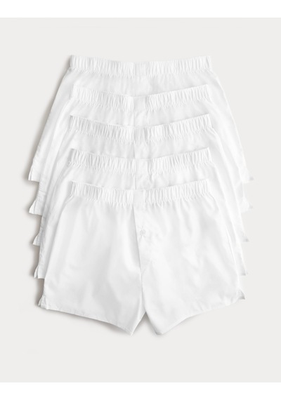 Marks & Spencer 5'li Saf Pamuklu Boxer T14003516 Beyaz