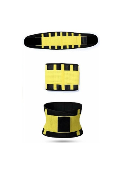 Hot Belt Termal Sauna Kemer Unisex Terletme Korsesi Sarı-siyah